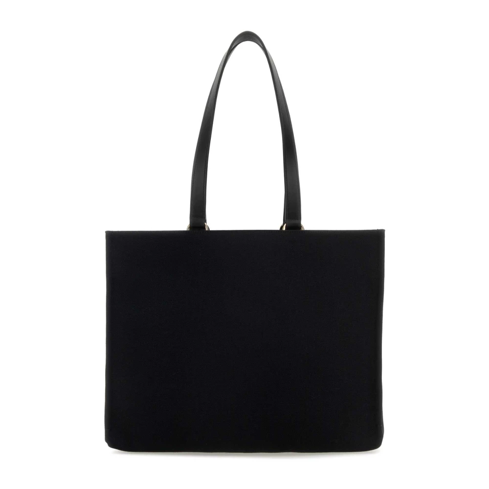 Salvatore Ferragamo Zwarte canvas boodschappentas Black Dames