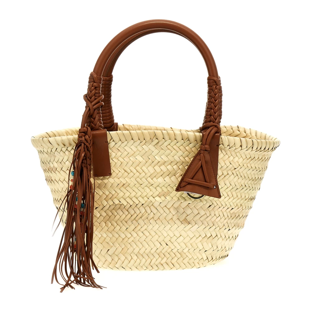 Alanui Beige Handbags, Female, One Size, Icon Palm Leaf Small Handbag