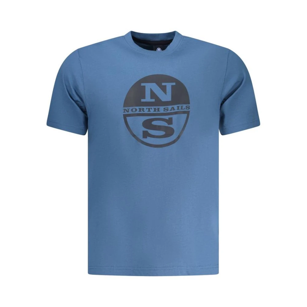 North Sails , T-Shirts, Male, Blue, Xl, Cotton Sportswear Jacket