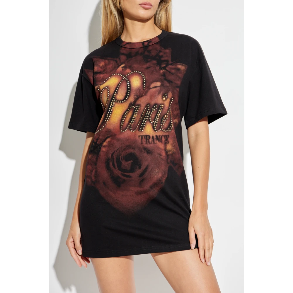 Misbhv Jurk met logo Black Dames