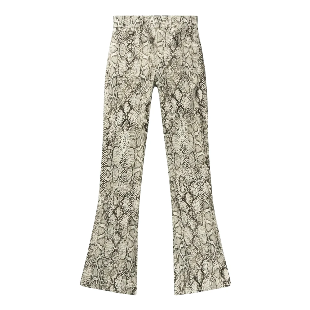 7 For All Mankind Witte Bootcut Tailorless Jeans Multicolor Dames