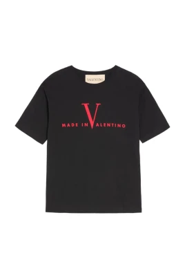 VLogo Print Bomull T-shirt