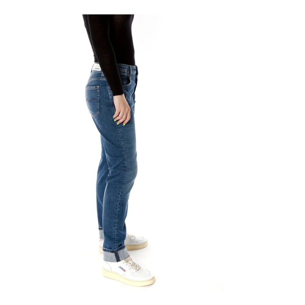 Replay Slim-Fit Boyfriend Jeans Blue Dames