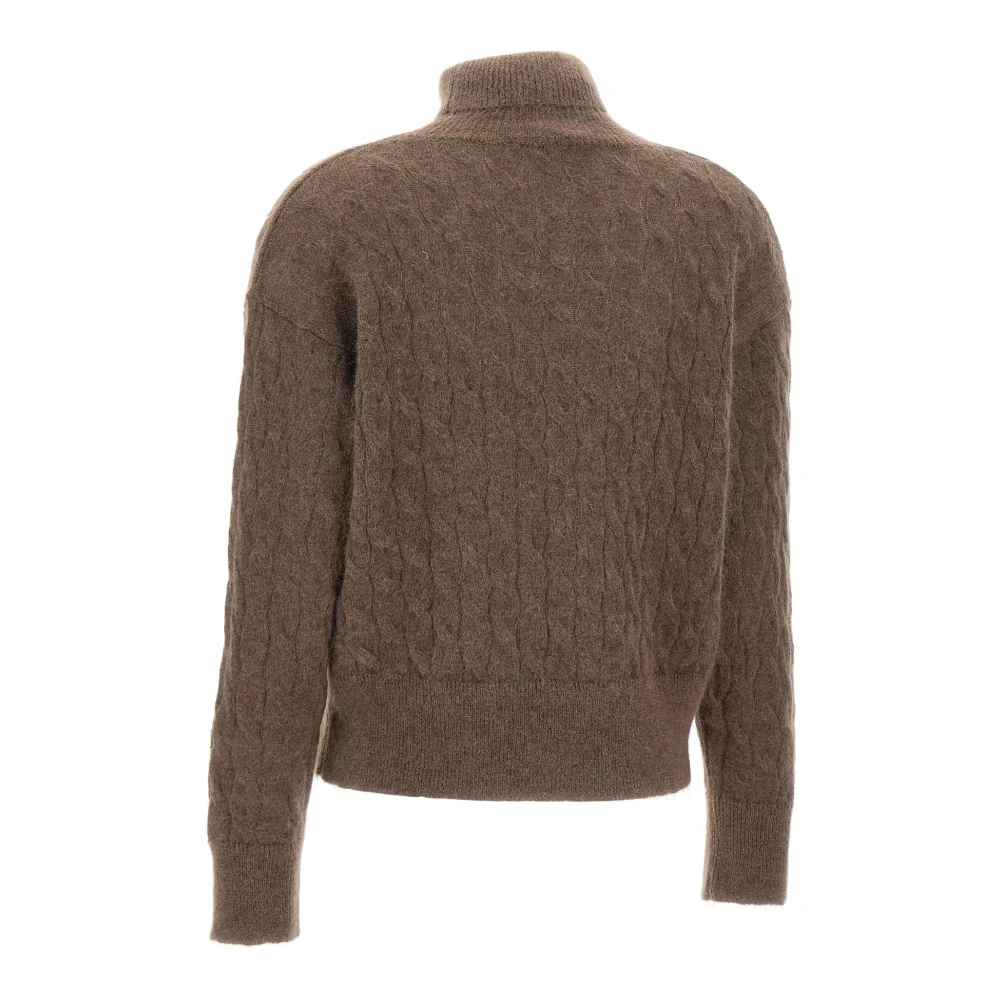 Filippo De Laurentiis Wol Mohair Sweater Duif Grijs Brown Dames