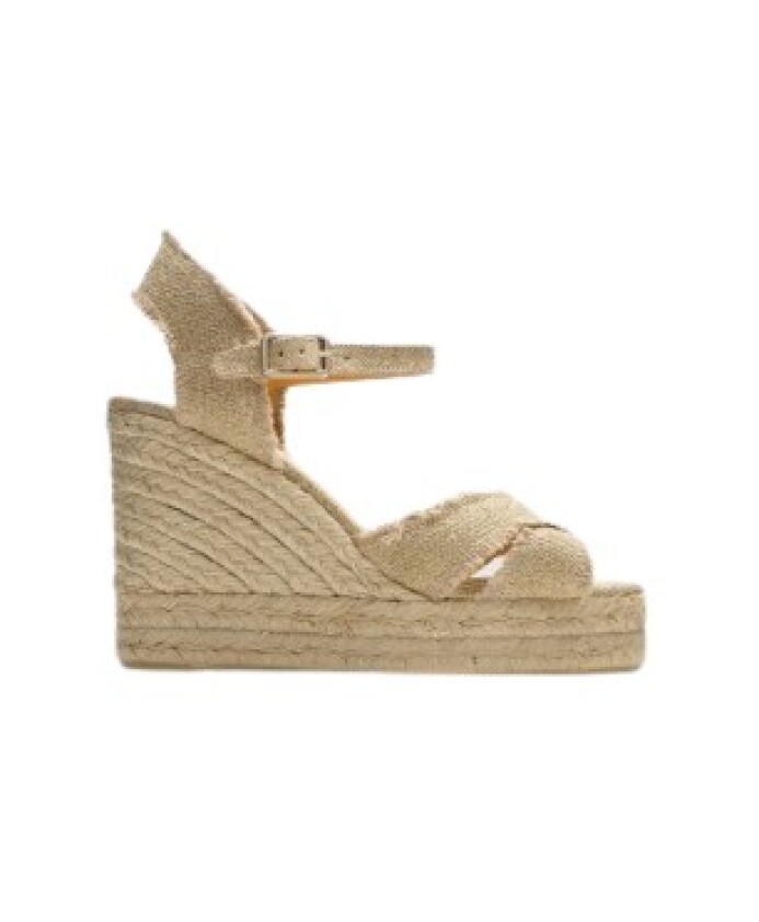 espadrilles-a-talon-compense-croise-en-lin-metallique