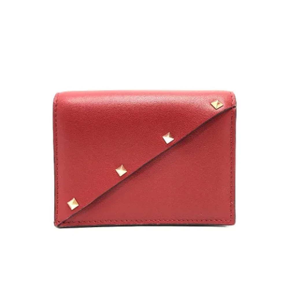Valentino Vintage Pre-owned Leather wallets Red Dames