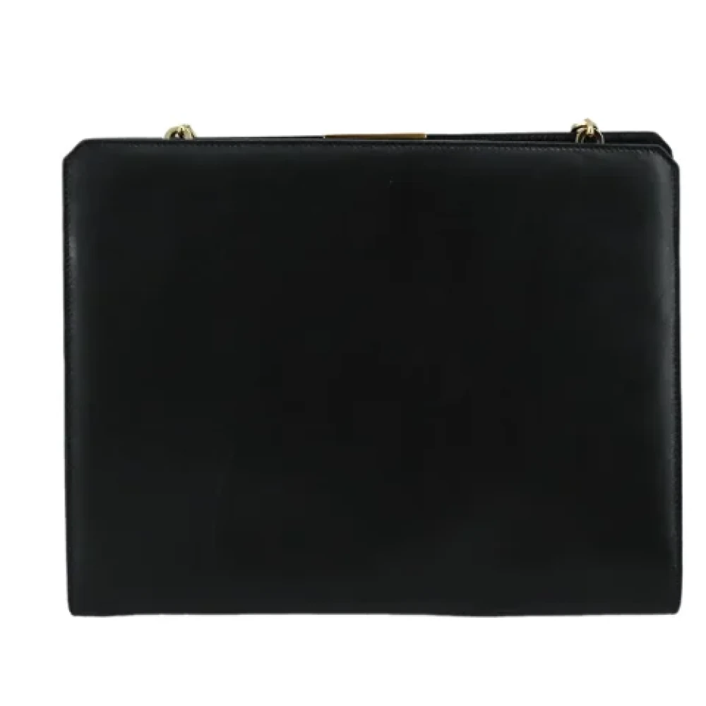 Salvatore Ferragamo Pre-owned Leather shoulder-bags Black Dames