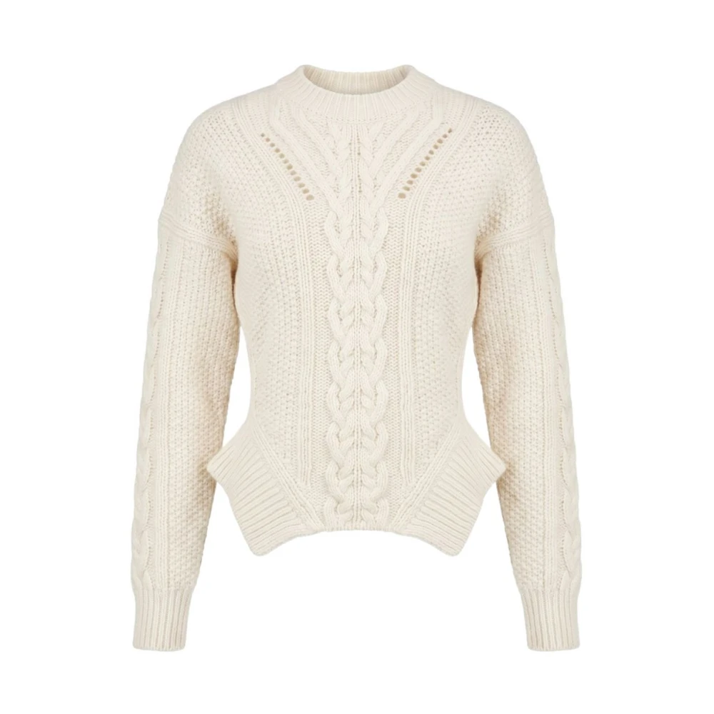 Dondup Round-Neck Knitwear - Female - Round-Neck Knitwear - Beige - L - Knitwear