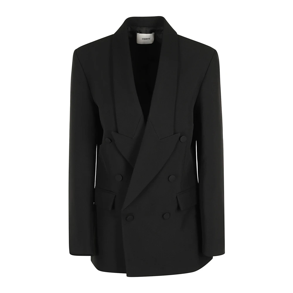 Coperni Getailleerde double-breasted jas Black Dames