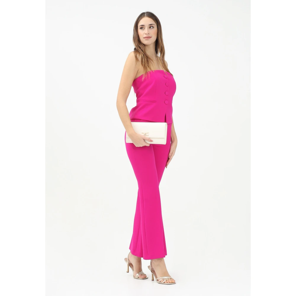 ViCOLO Fuchsia Elegante Palazzo Broek Pink Dames