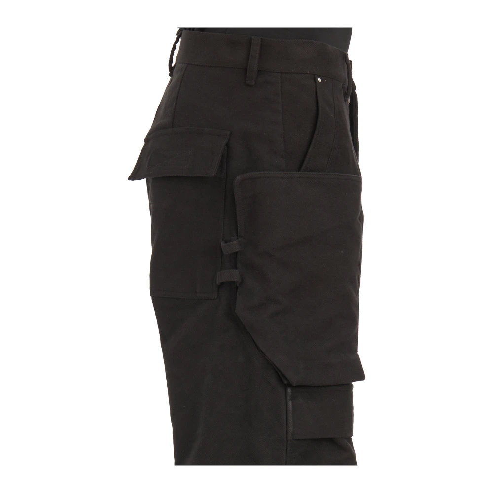 Rick Owens Cargo Zwarte Broek Black Heren