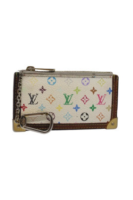 LOUIS VUITTON Monogram Multicolor Eugenie Wallet White Litchi 695146