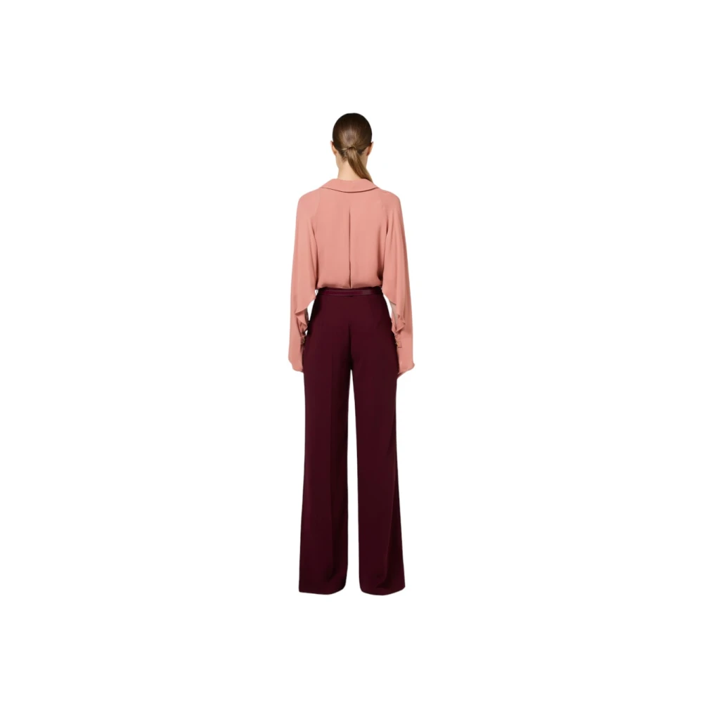 Elisabetta Franchi Wijde Broek Red Dames