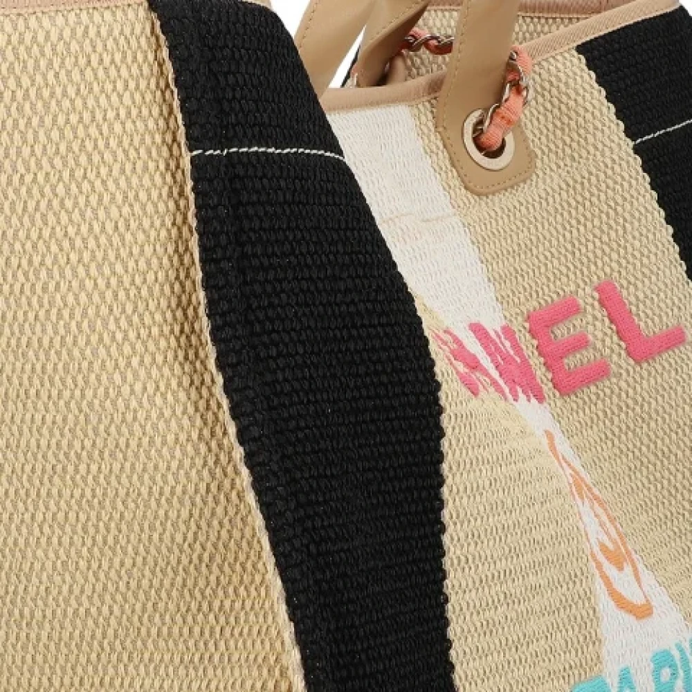 Chanel Vintage Pre-owned Raffia chanel-bags Beige Dames