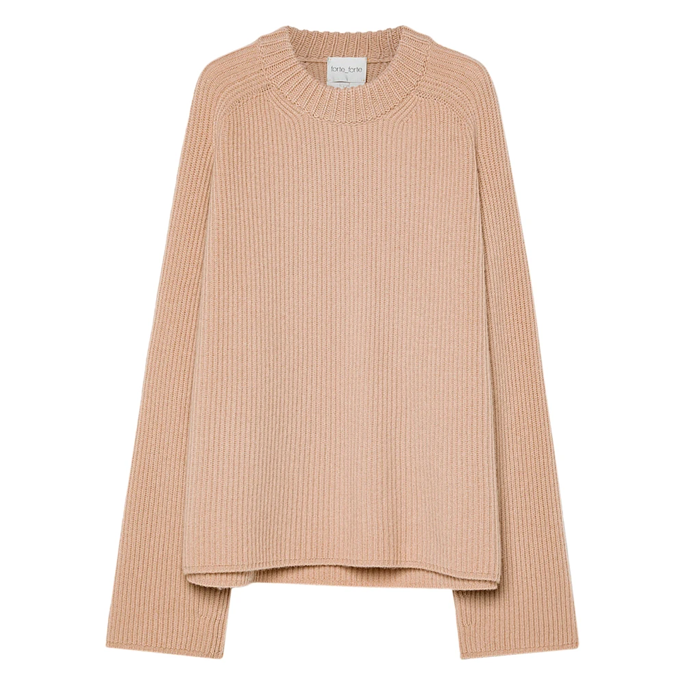 Forte Forte Mujer Marrón Jersey De Lana Cuello Redondo