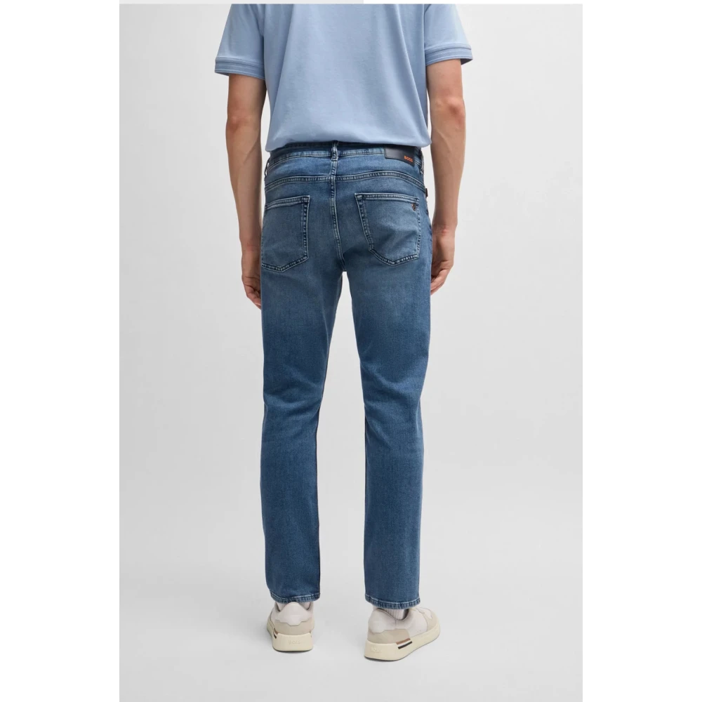 Hugo Boss Slim Fit Mid-Washed Jeans Blue Heren