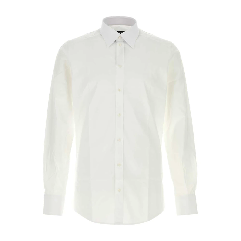 Dolce & Gabbana Men's White Poplin Shirt - Formal Shirts - M - Shirts