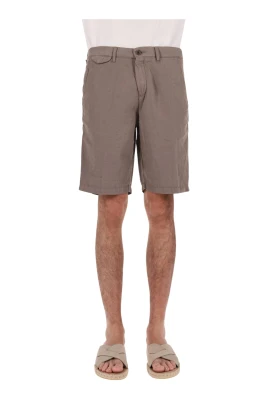Bermudashorts i linne-bomull