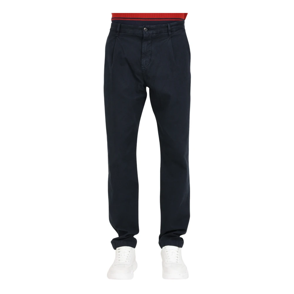 Tommy Hilfiger Blauwe Casual Garment-Dyed Chino Broek Blue Heren