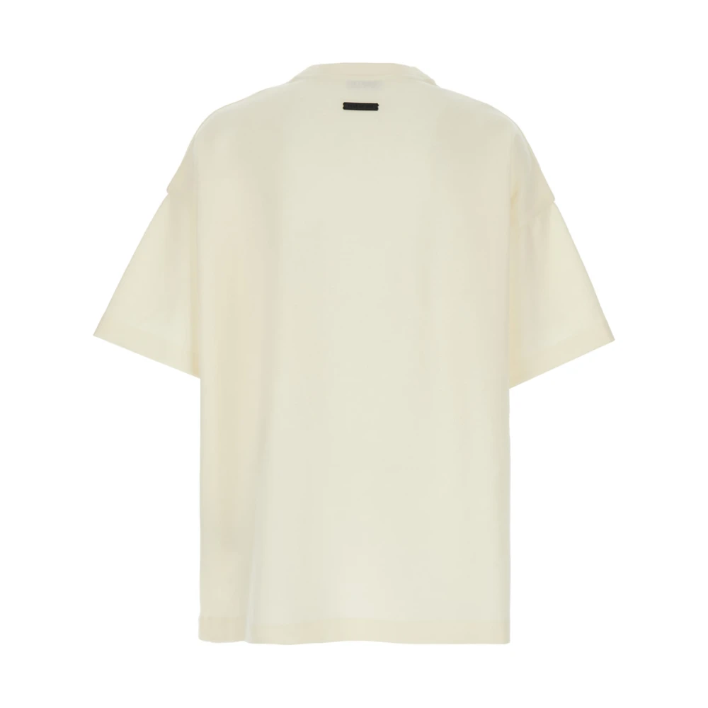 Fear Of God Beige Crew Neck T-shirt met Mini Patch Beige Heren