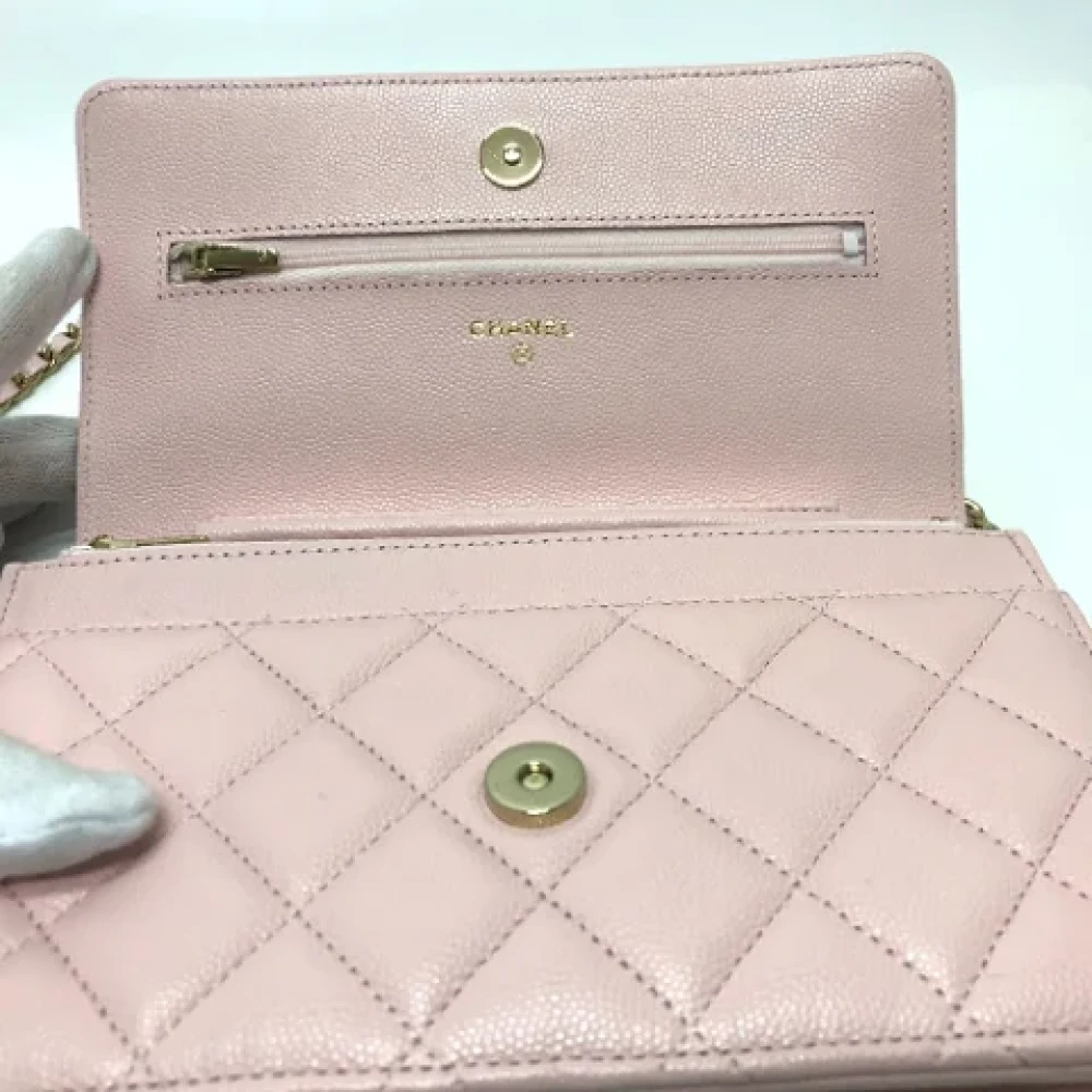 Chanel Vintage Pre-owned Leather chanel-bags Pink Dames