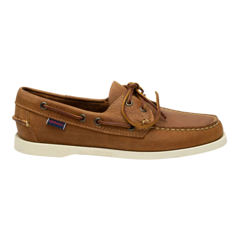Sebago Brown Flat Shoes - Female - Boat Shoes - 7 Uk - Shoes