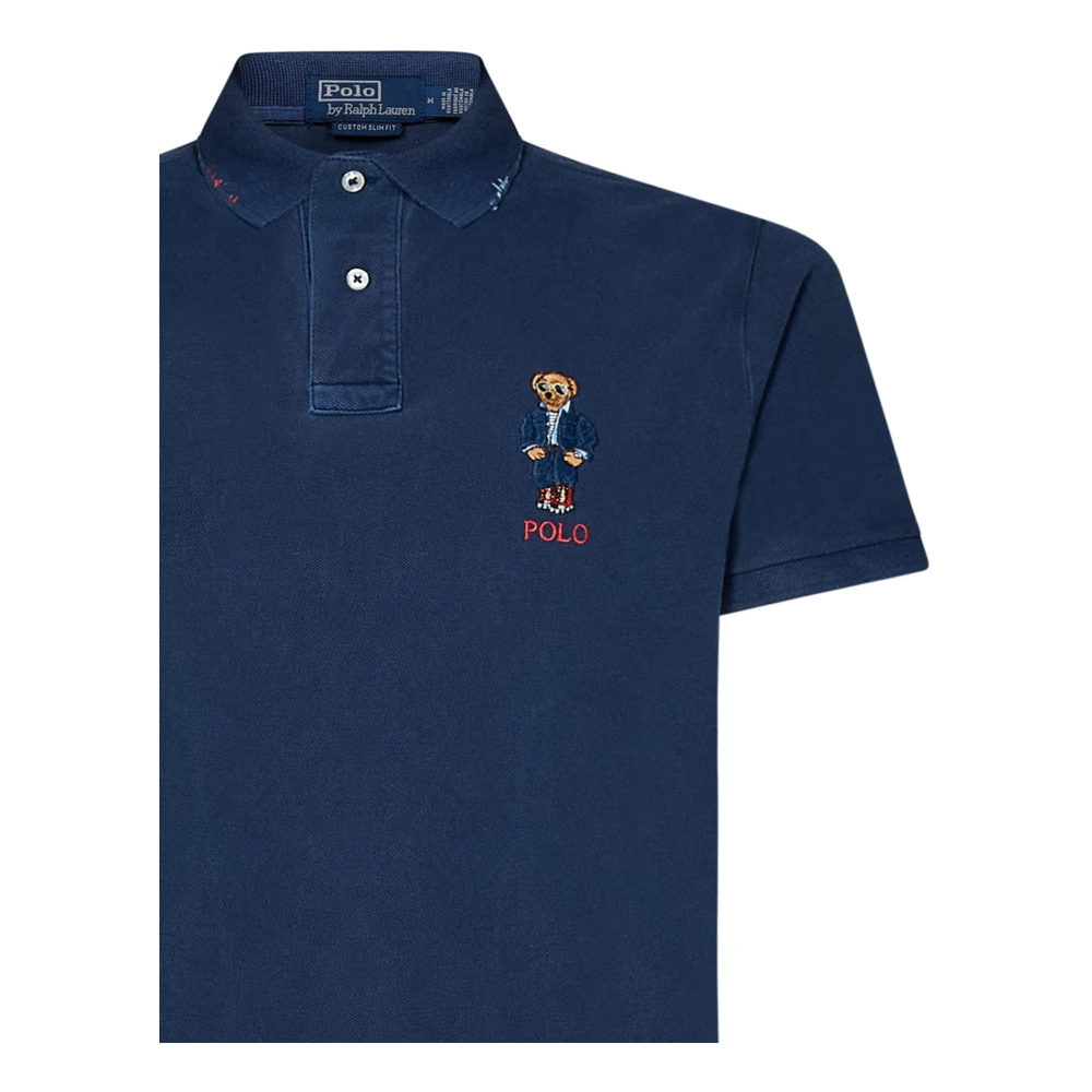 Polo Ralph Lauren Blauwe Polo T-shirts en Polos met Polo Bear Blue Heren