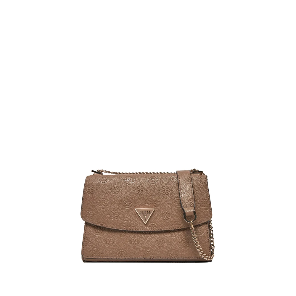 Guess Elegante Beige Schoudertas met Gouden Details Beige Dames
