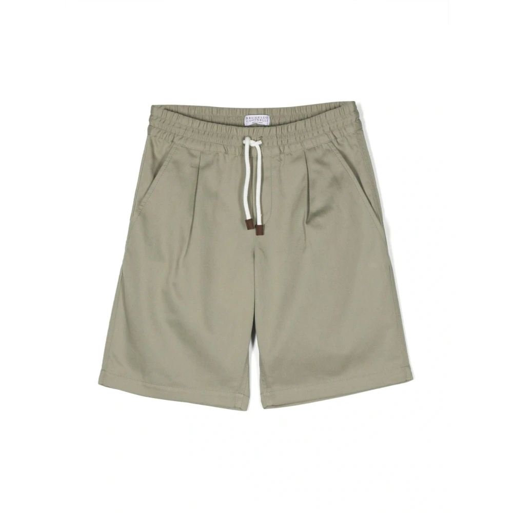 Brunello Cucinelli Gröna Shorts för Pojkar Green, Pojke