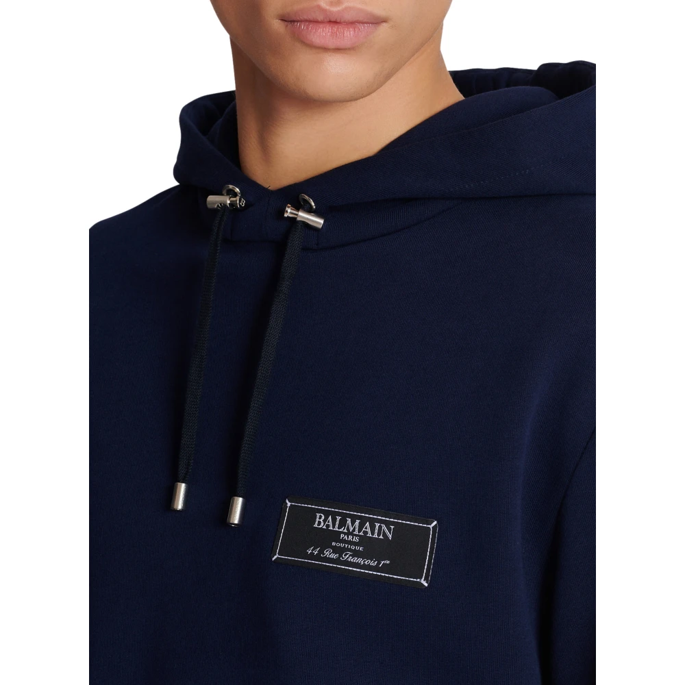 Balmain Hoodie Blue Heren