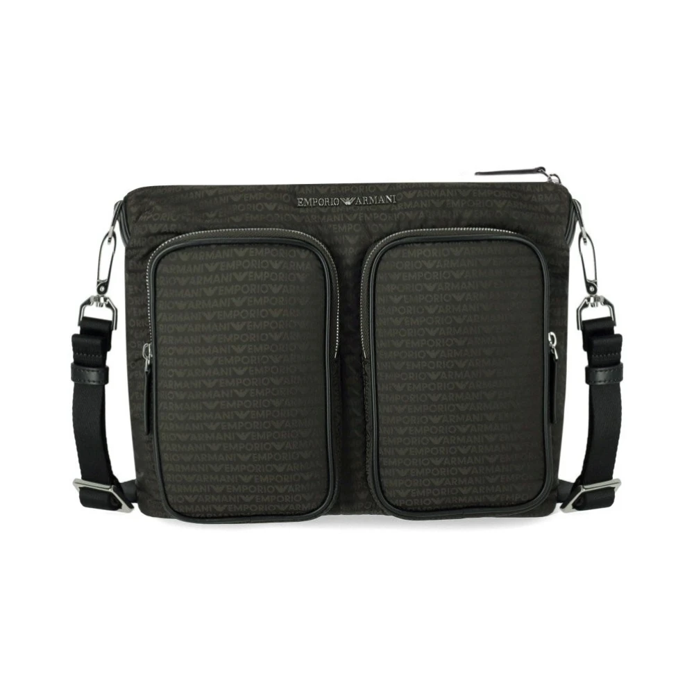 Emporio Armani Militair Groene Monogram Schoudertas Green Heren