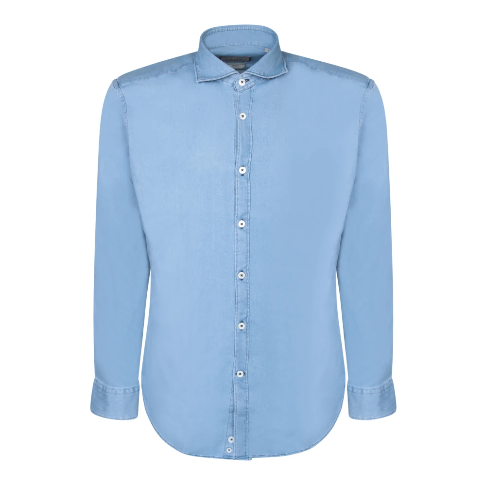 Canali Blauwe T-shirts & Polos voor mannen Blue Heren