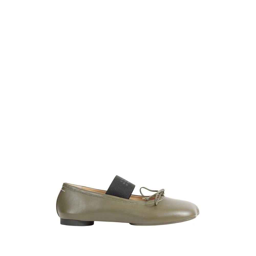 Mm6 Maison Margiela Anatomic Numeric Ballerinas - Female - Ballerina Shoes - Green - 7 Uk - Shoes