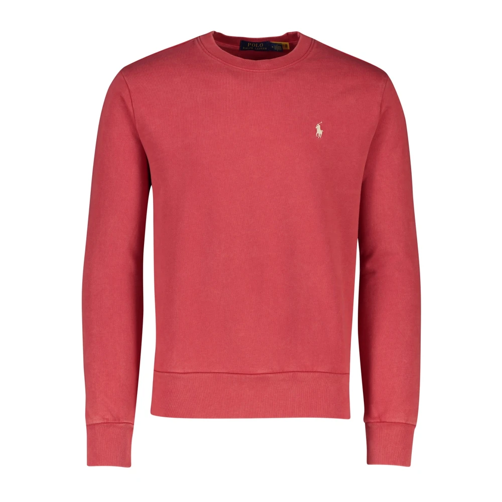 Polo Ralph Lauren Rode Katoenen Ronde Hals Sweater Red Heren