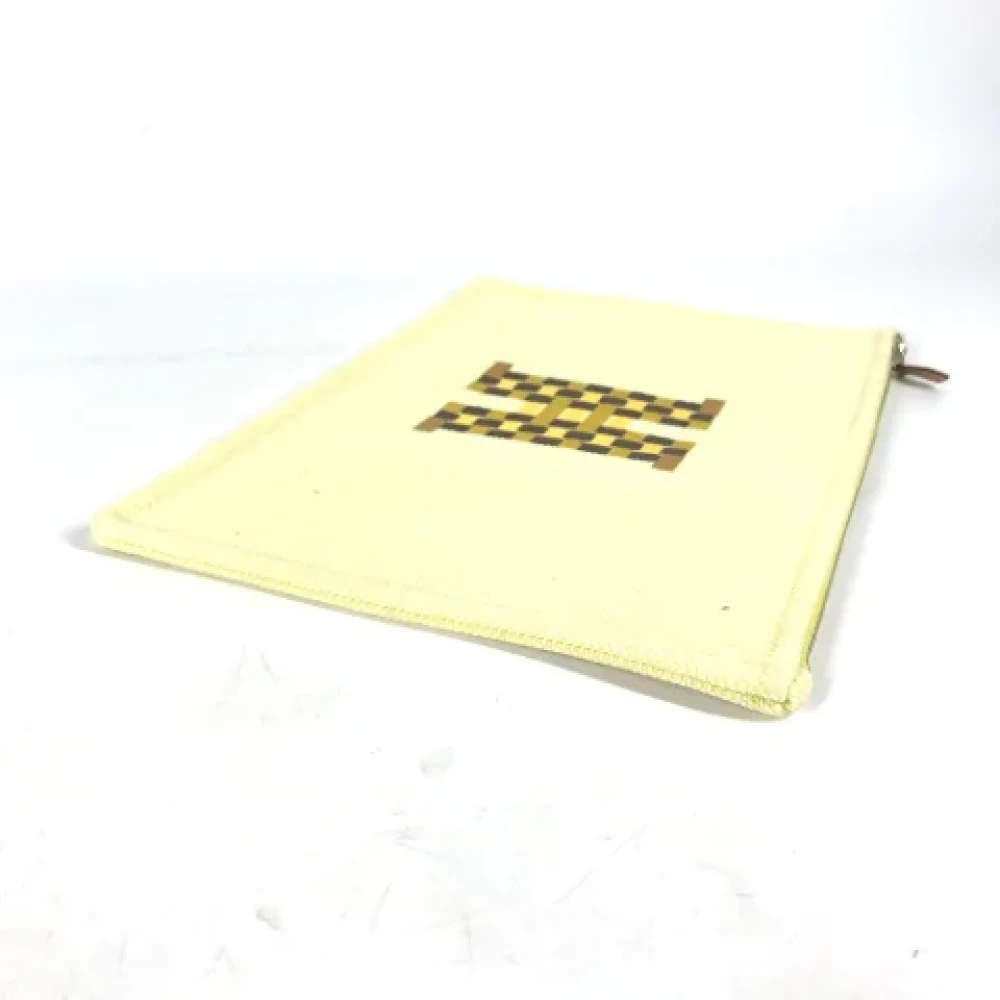 Hermès Vintage Pre-owned Fabric pouches Yellow Dames