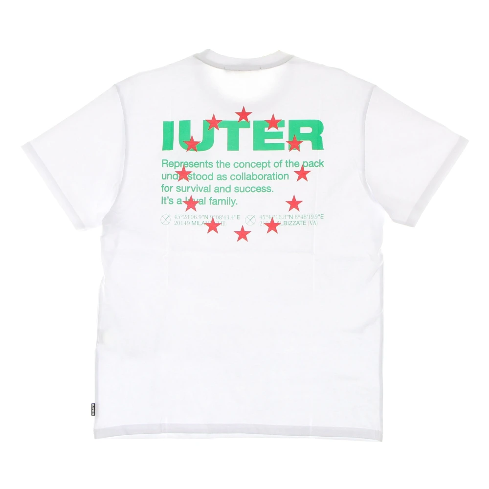 Iuter Witte Korte Mouw Crew Neck Tee White Heren