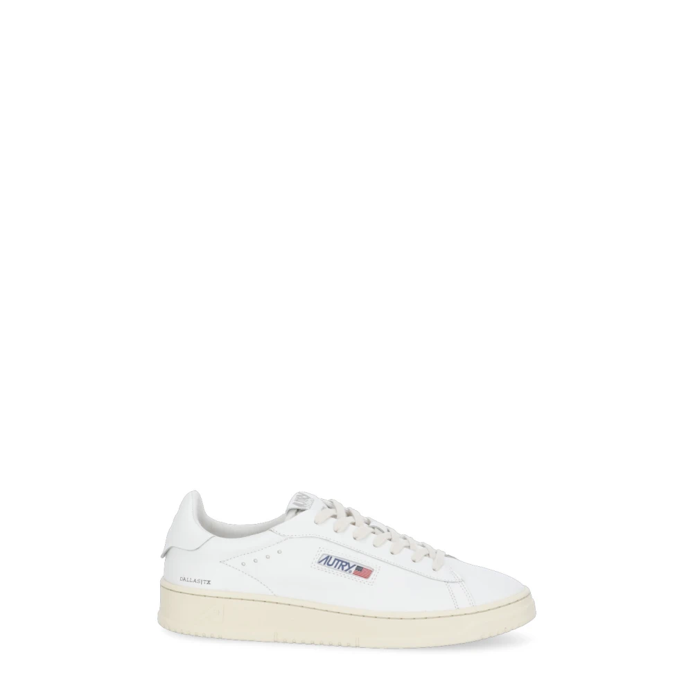 Autry Women's White Leather Trainers With Embroidered Logo Size 7 Uk