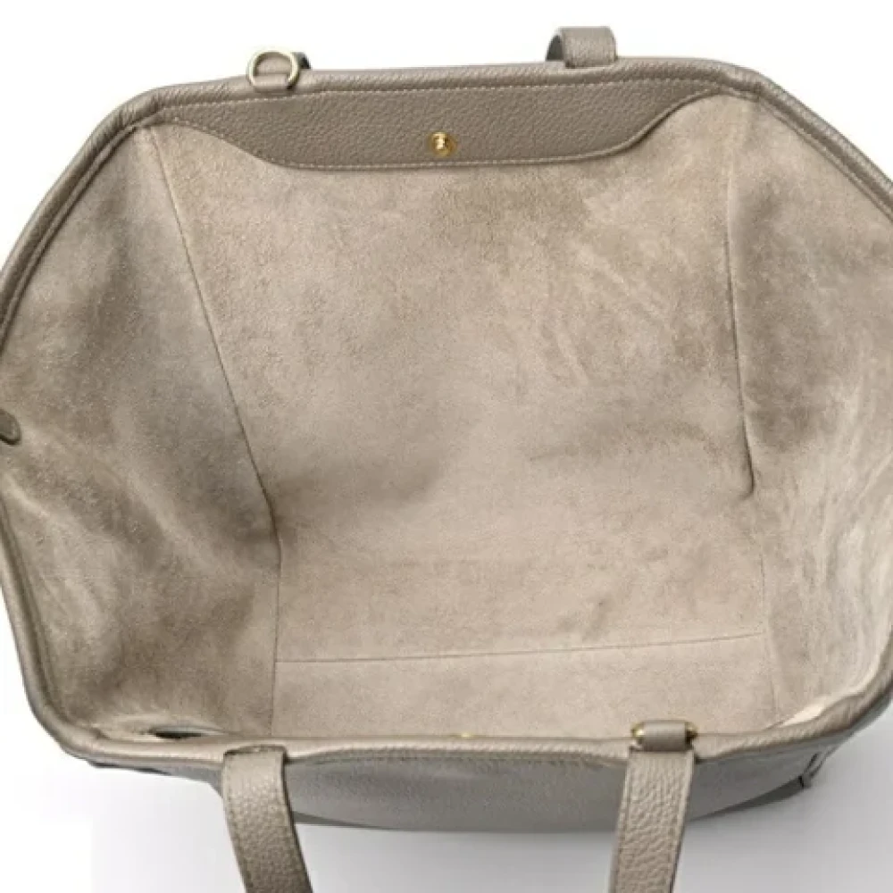Celine Vintage Pre-owned Leather totes Gray Dames