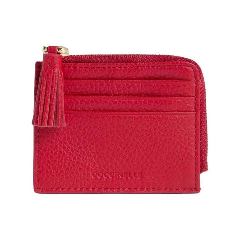 Coccinelle Red Wallets & Cardholders, Female, One Size, Card Holder With Tassel