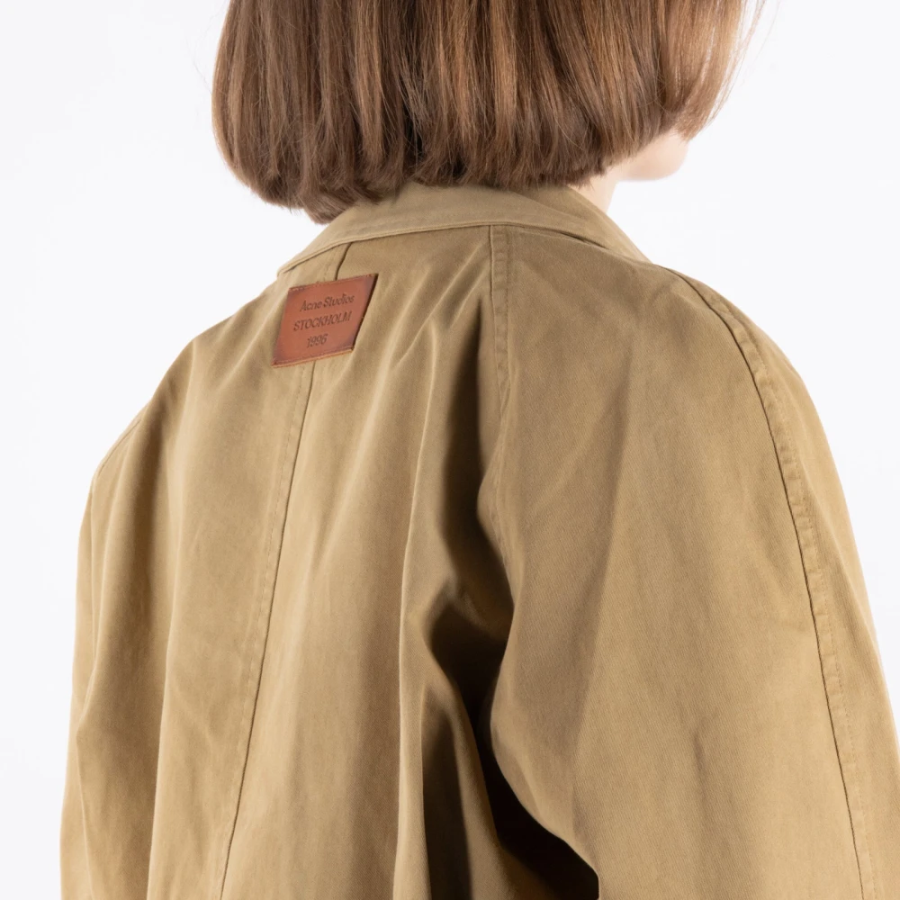 Acne Studios Oker Katoenen Jas Brown Dames