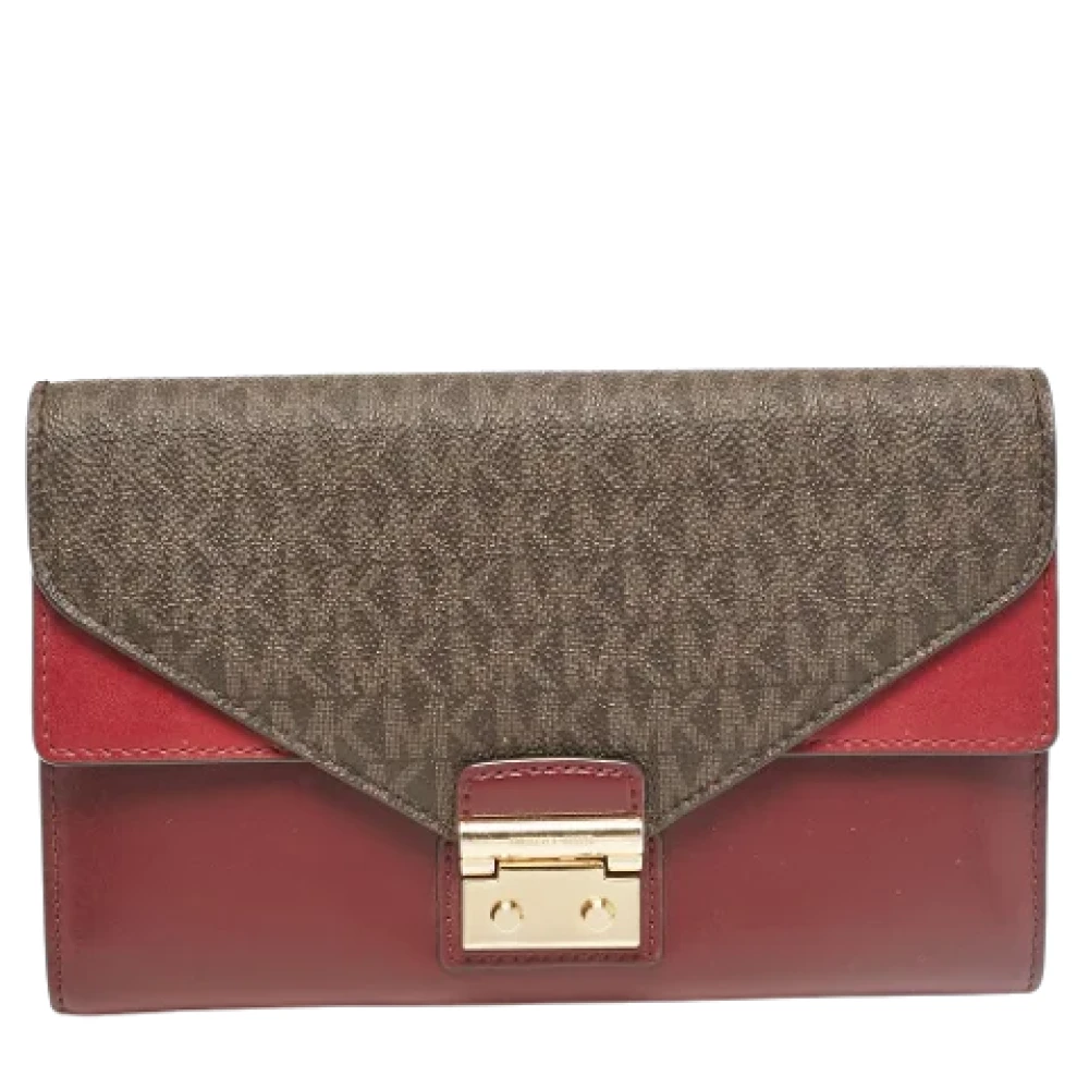Michael Kors Pre-owned Canvas clutches Red Dames