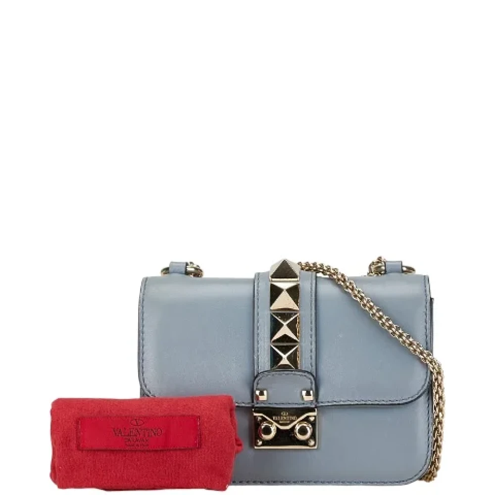 Valentino Vintage Pre-owned Leather shoulder-bags Blue Dames