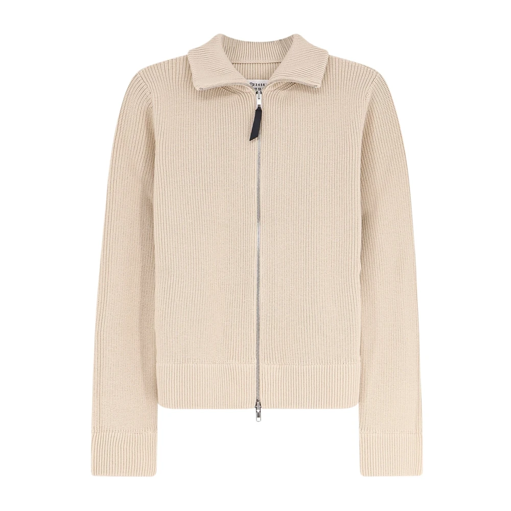 Maison Margiela , Cardigans, Female, Beige, S, Jumpers