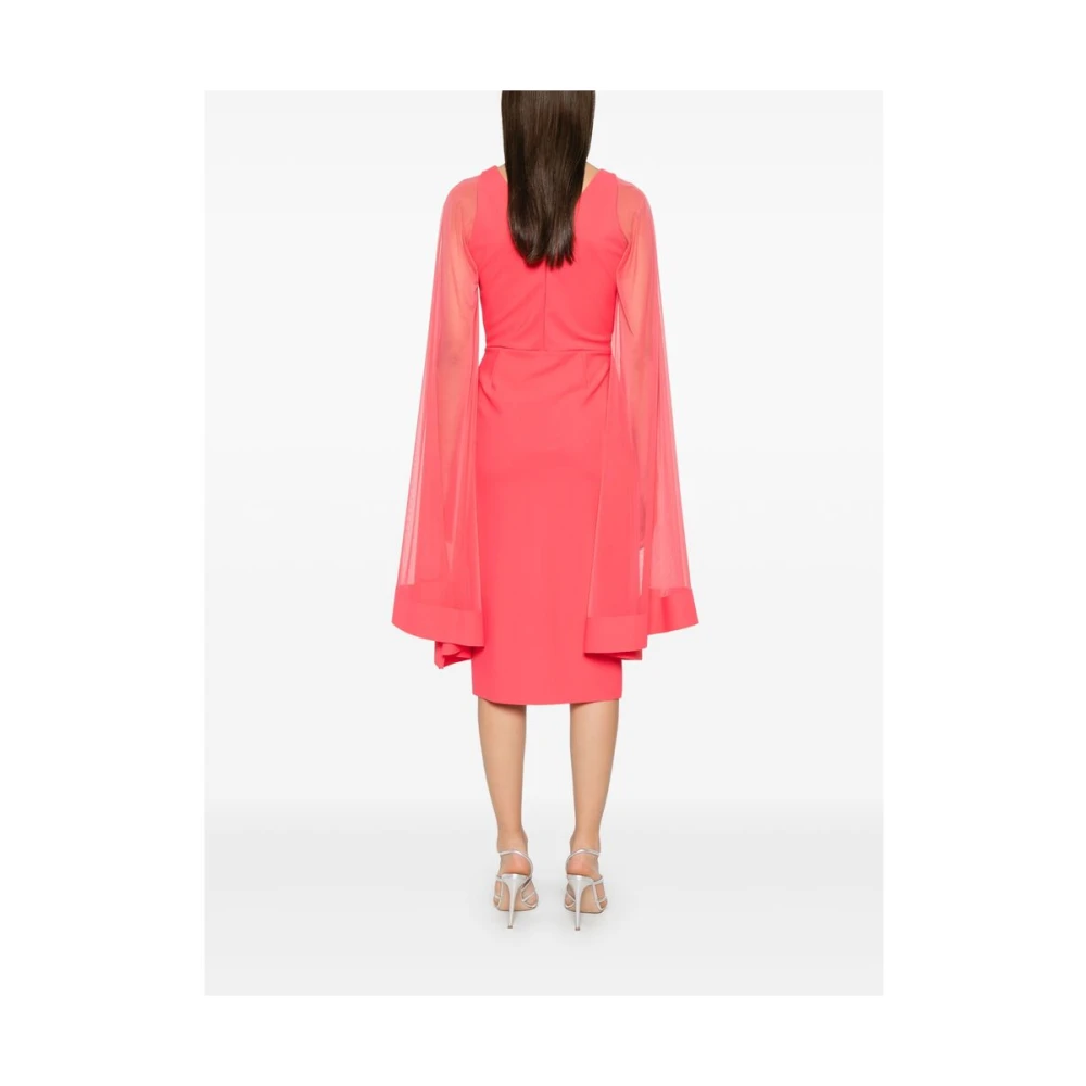 Chiara Boni Koraalroze Gedrapeerd Mouw Jurk Pink Dames
