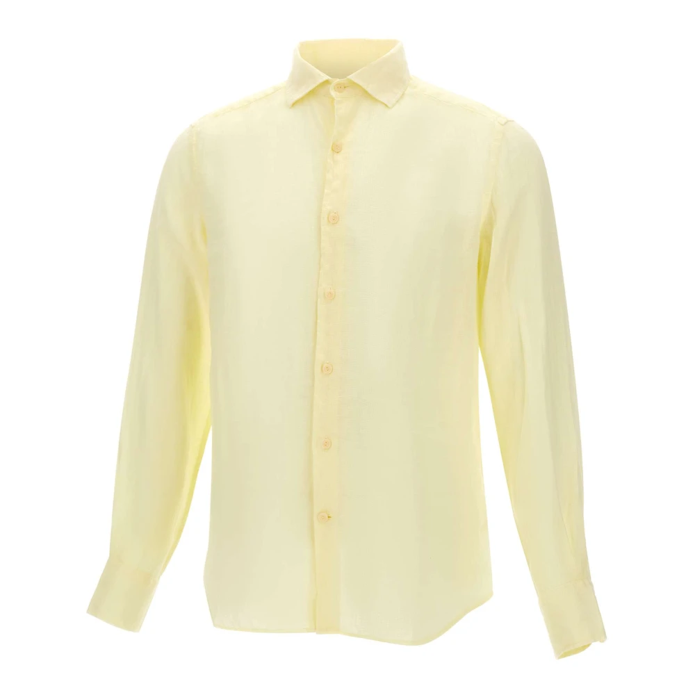Mc2 Saint Barth Men's Yellow Casual Shirts, Xl, Pamplona Linen Shirt