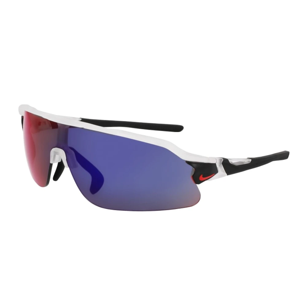 Nike Unisex White Shield E Sunglasses Multicolor Mirrored Lenses - Sunglasses - One Size - Accessories