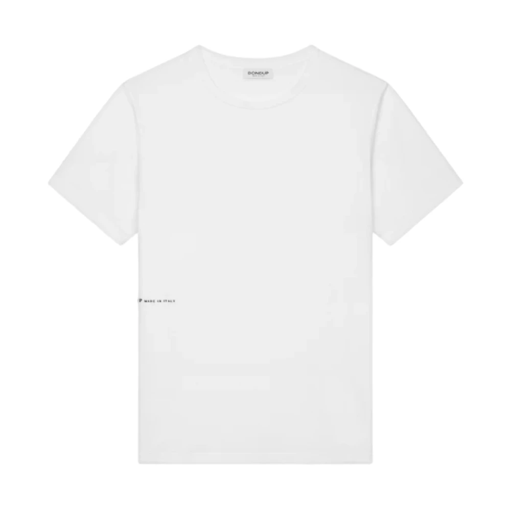 Dondup Heren Crew Neck T-shirt Wit White Heren