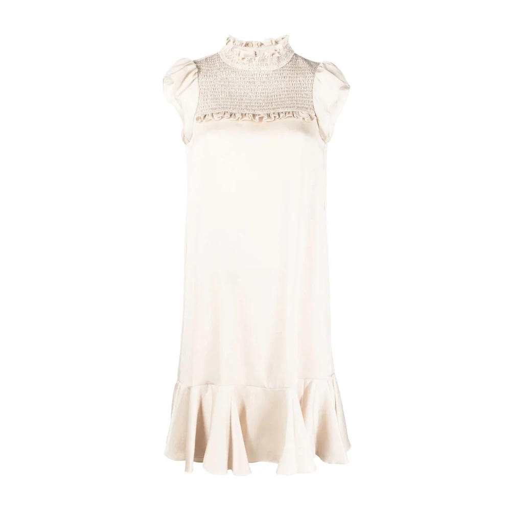 See by Chloé Beige Casual Midi Jurk Beige Dames