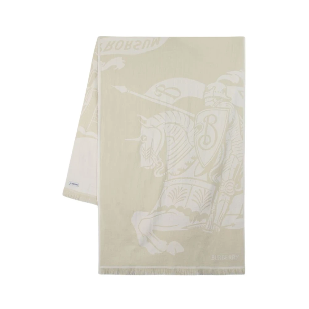 Burberry Katoenen Sjaal Beige Stijlvol Beige Unisex