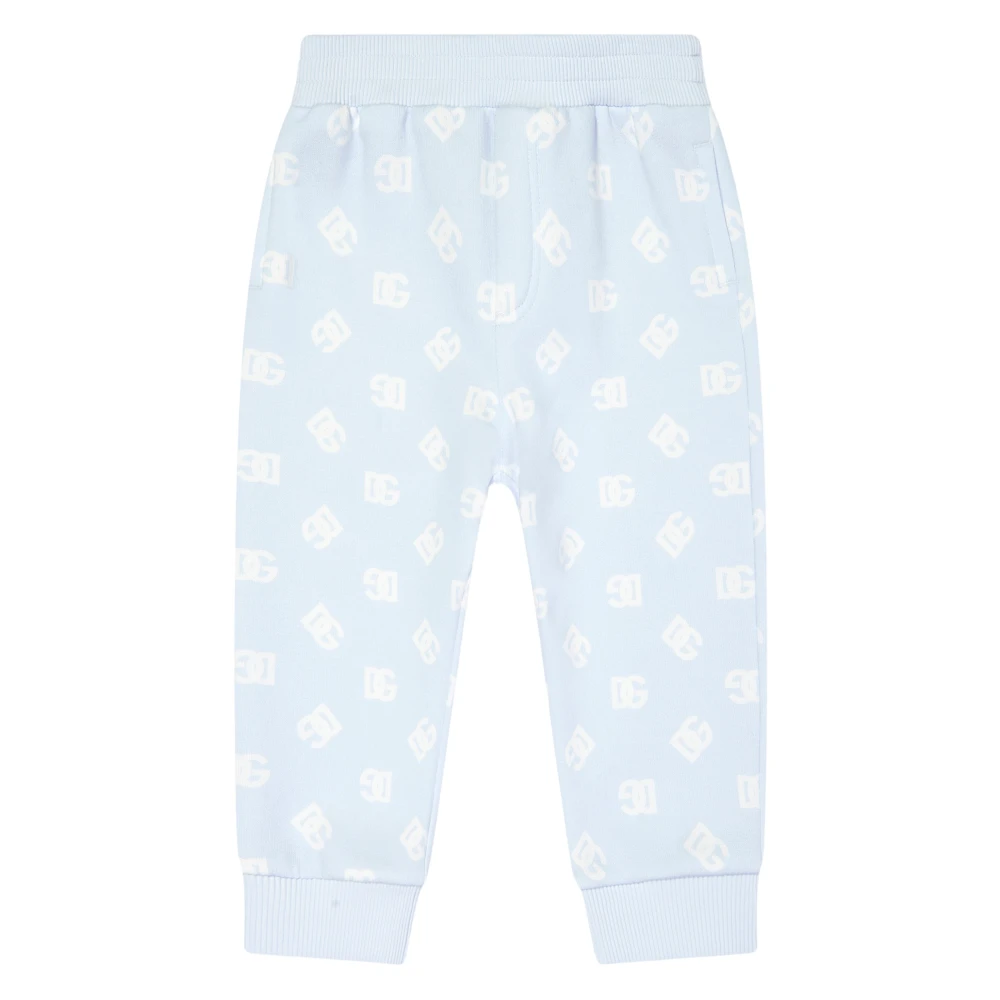 Dolce & Gabbana Boys Blue Sweatpants, 18 M, Logo Joggers For Baby